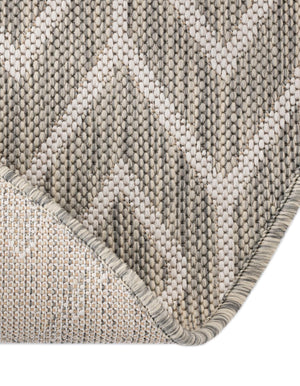 Gray Cream 5' 3 x 8' Jill Zarin Outdoor Oval Area Rug Weather Resistant for Patio, Deck, Terrace, Balcony, Porch Durable 100% Polypropylene Carpet for Outside for Sale at Rug Engine
