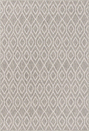 Gray Cream 4' 1 x 6' 1 Jill Zarin Outdoor Rectangle Area Rug Weather Resistant for Patio, Deck, Terrace, Balcony, Porch Durable 100% Polypropylene Carpet for Outside for Sale at Rug Engine