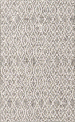 Gray Cream 3' 1 x 5' 3 Jill Zarin Outdoor Rectangle Area Rug Weather Resistant for Patio, Deck, Terrace, Balcony, Porch Durable 100% Polypropylene Carpet for Outside for Sale at Rug Engine