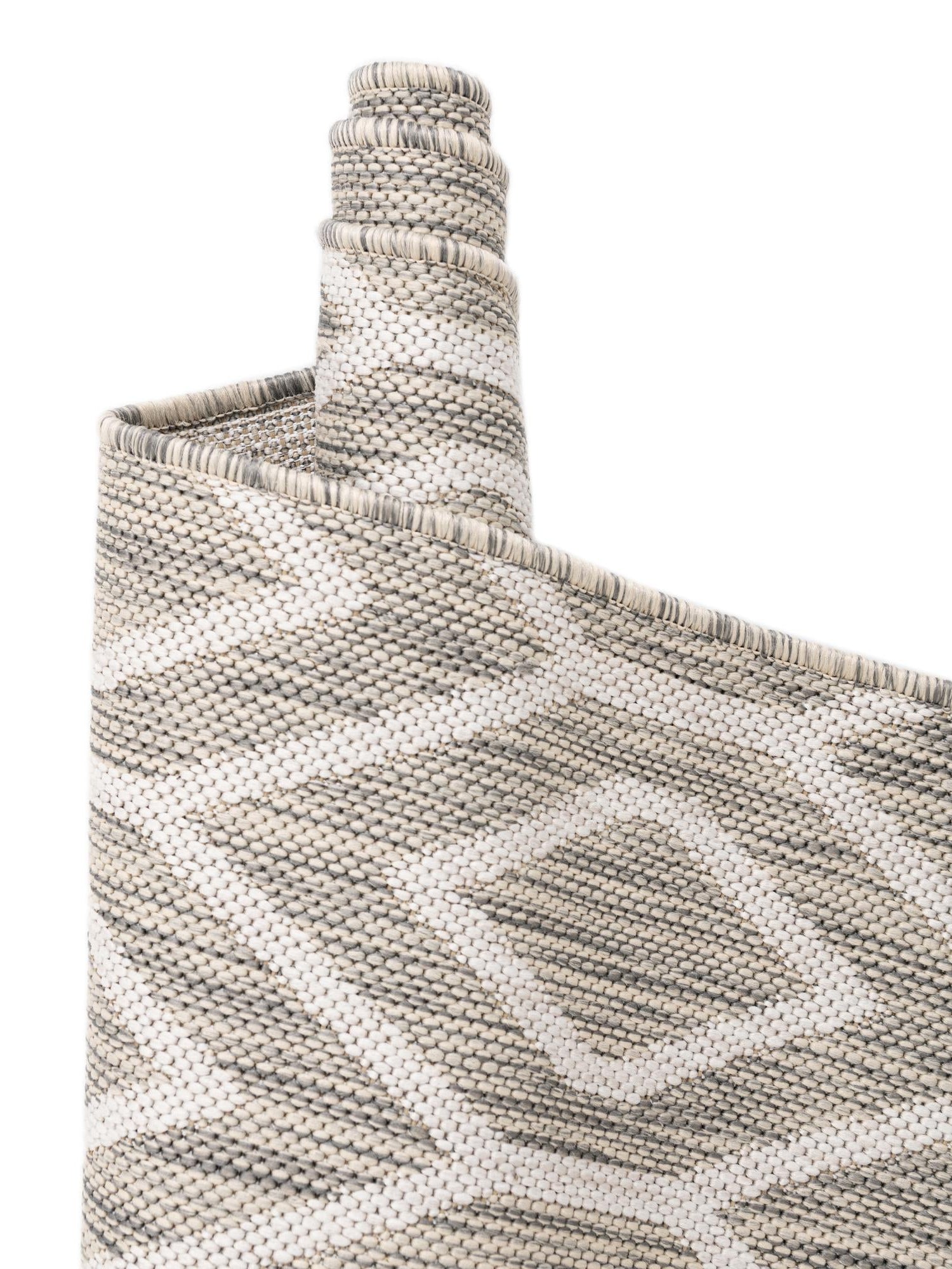 Gray Cream 2' x 8' Jill Zarin Outdoor Runner Area Rug Weather Resistant for Patio, Deck, Terrace, Balcony, Porch Durable 100% Polypropylene Carpet for Outside for Sale at Rug Engine