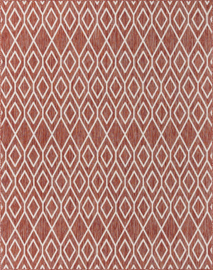 Rust Red 7' 10 x 10' Jill Zarin Outdoor Rectangle Area Rug Weather Resistant for Patio, Deck, Terrace, Balcony, Porch Durable 100% Polypropylene Carpet for Outside for Sale at Rug Engine