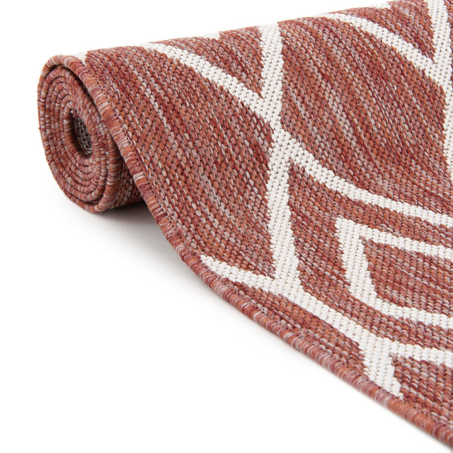 Rust Red 7' 10 x 7' 10 Jill Zarin Outdoor Square Area Rug Weather Resistant for Patio, Deck, Terrace, Balcony, Porch Durable 100% Polypropylene Carpet for Outside for Sale at Rug Engine