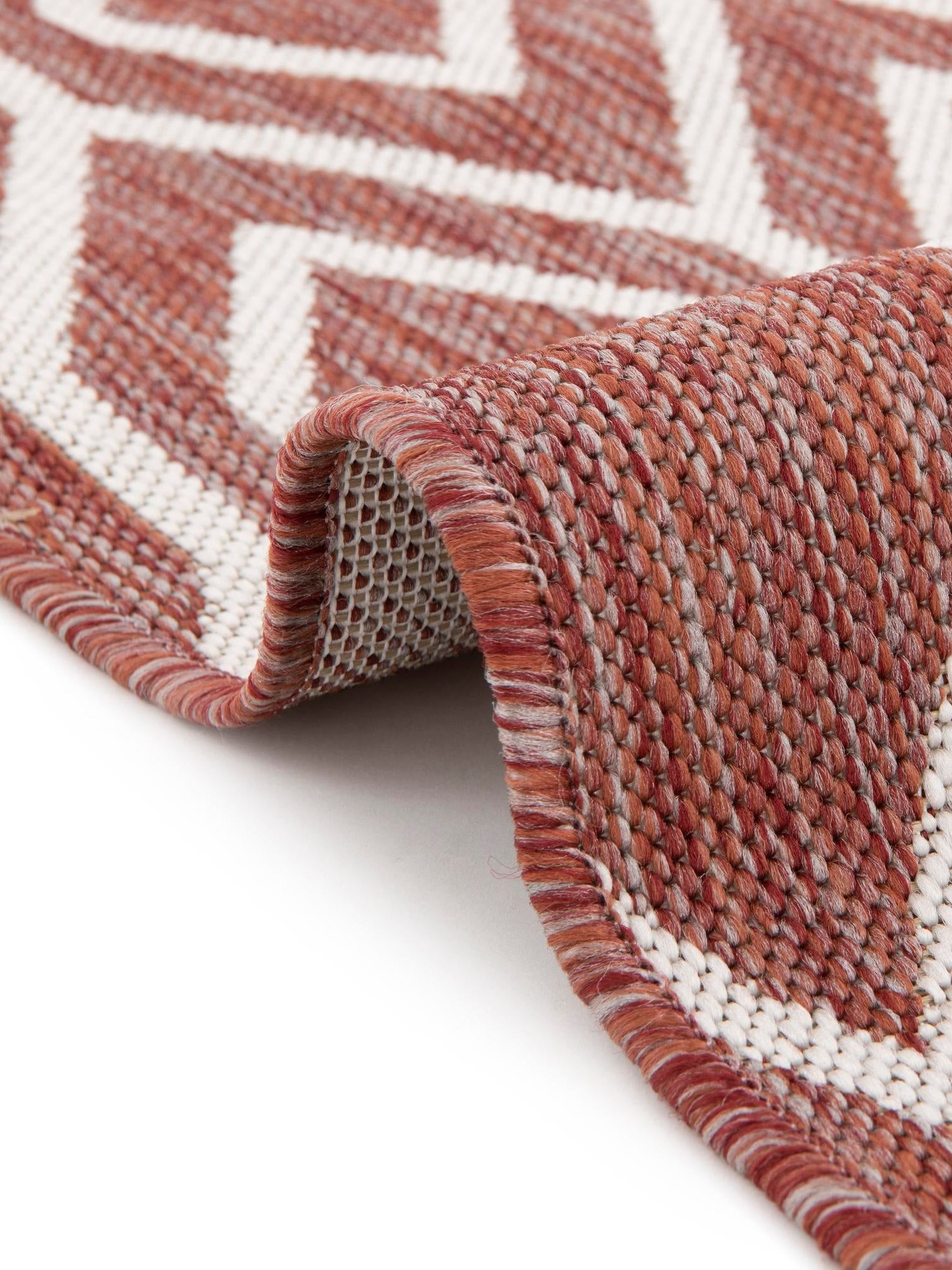 Rust Red 6' 7 x 6' 7 Jill Zarin Outdoor Round Area Rug Weather Resistant for Patio, Deck, Terrace, Balcony, Porch Durable 100% Polypropylene Carpet for Outside for Sale at Rug Engine