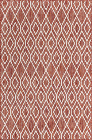 Rust Red 6' 1 x 9' Jill Zarin Outdoor Rectangle Area Rug Weather Resistant for Patio, Deck, Terrace, Balcony, Porch Durable 100% Polypropylene Carpet for Outside for Sale at Rug Engine