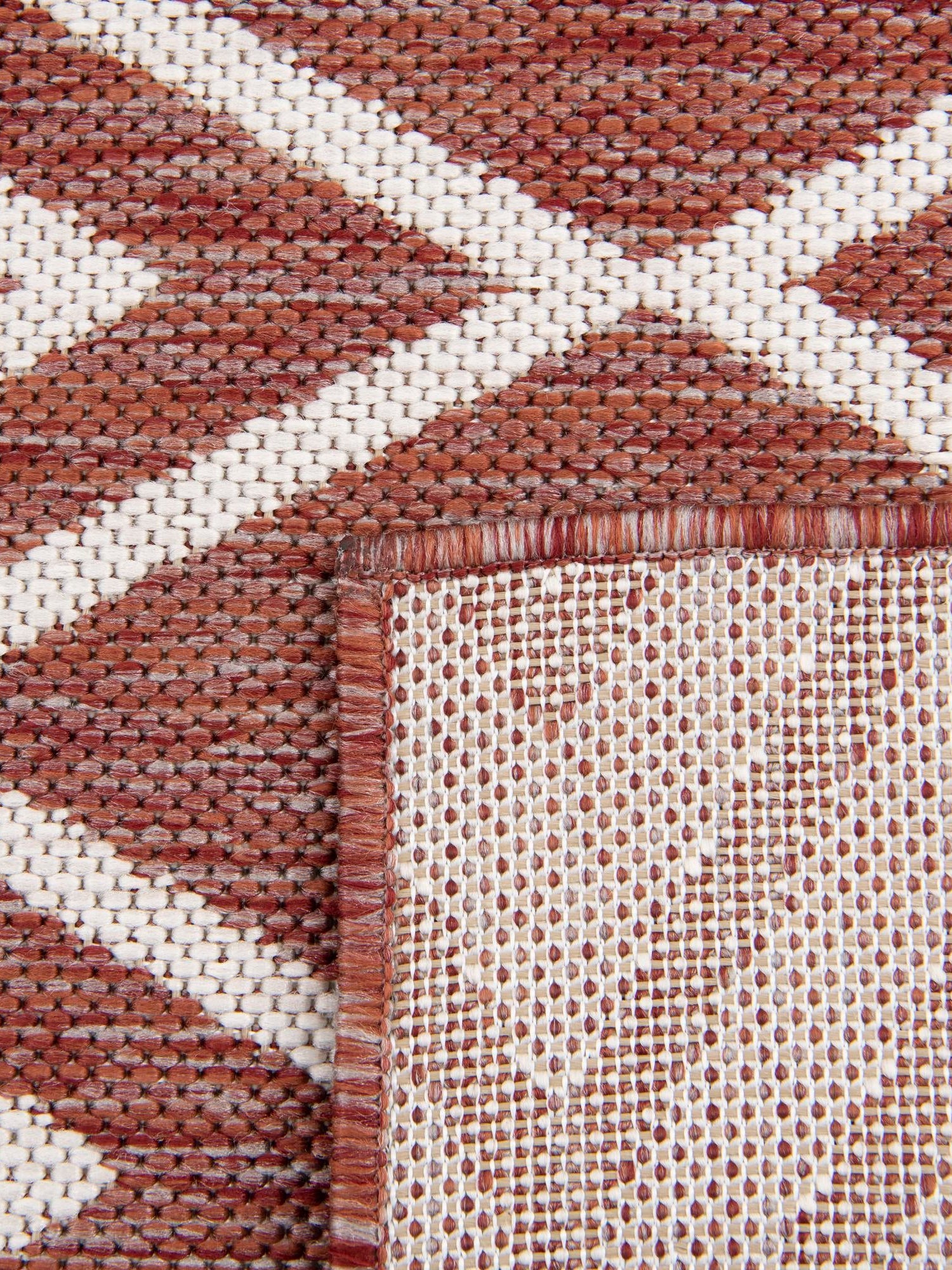 Rust Red 5' 3 x 8' Jill Zarin Outdoor Rectangle Area Rug Weather Resistant for Patio, Deck, Terrace, Balcony, Porch Durable 100% Polypropylene Carpet for Outside for Sale at Rug Engine