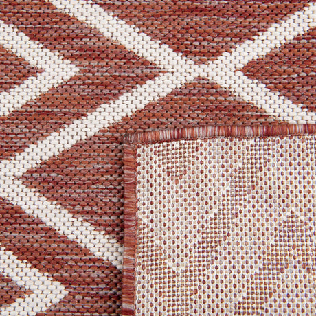 Rust Red 5' 3 x 8' Jill Zarin Outdoor Rectangle Area Rug Weather Resistant for Patio, Deck, Terrace, Balcony, Porch Durable 100% Polypropylene Carpet for Outside for Sale at Rug Engine