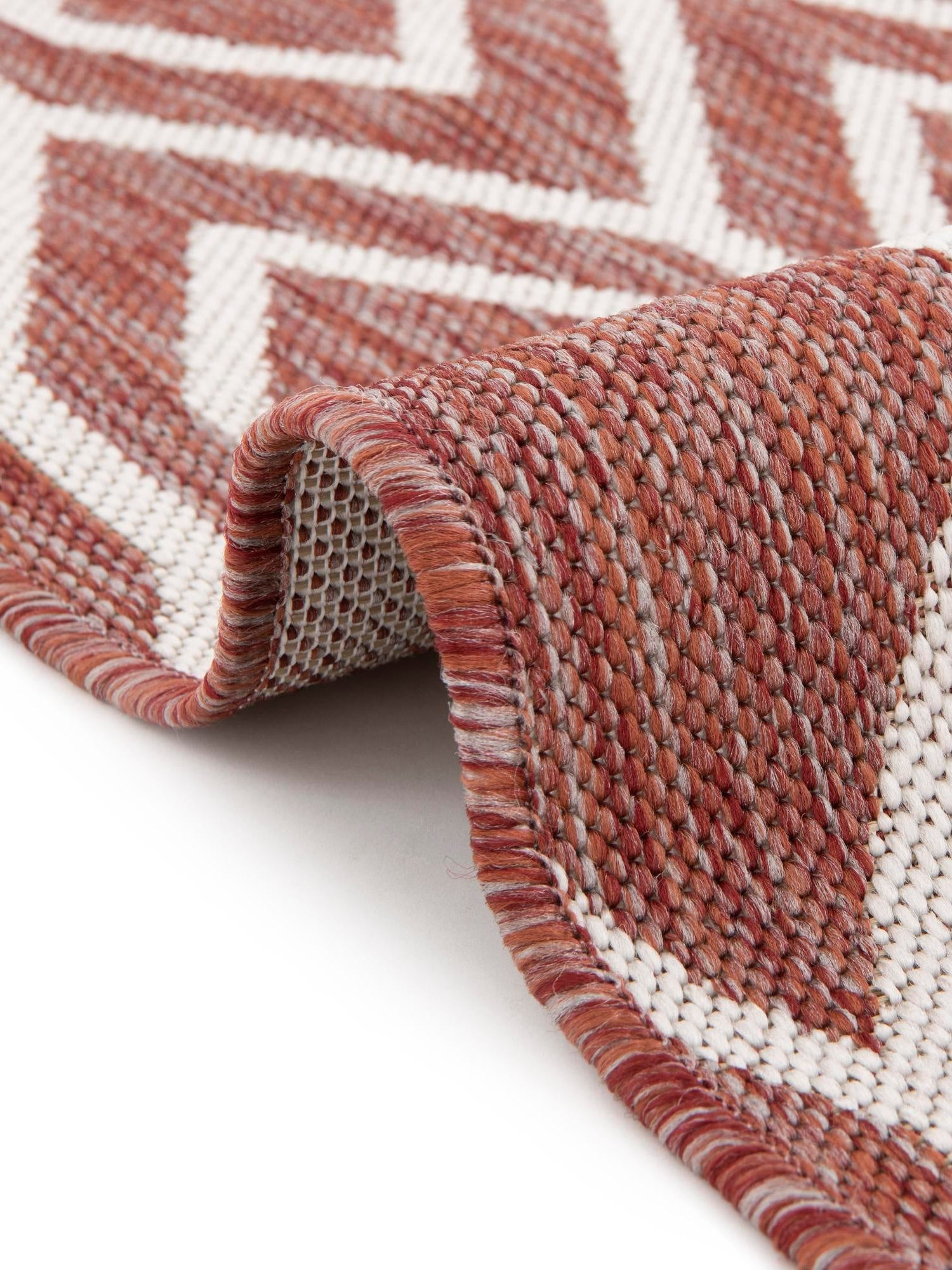 Rust Red 5' 3 x 8' Jill Zarin Outdoor Rectangle Area Rug Weather Resistant for Patio, Deck, Terrace, Balcony, Porch Durable 100% Polypropylene Carpet for Outside for Sale at Rug Engine