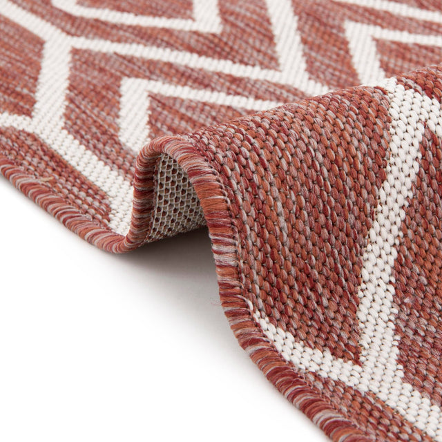 Rust Red 5' 3 x 8' Jill Zarin Outdoor Rectangle Area Rug Weather Resistant for Patio, Deck, Terrace, Balcony, Porch Durable 100% Polypropylene Carpet for Outside for Sale at Rug Engine