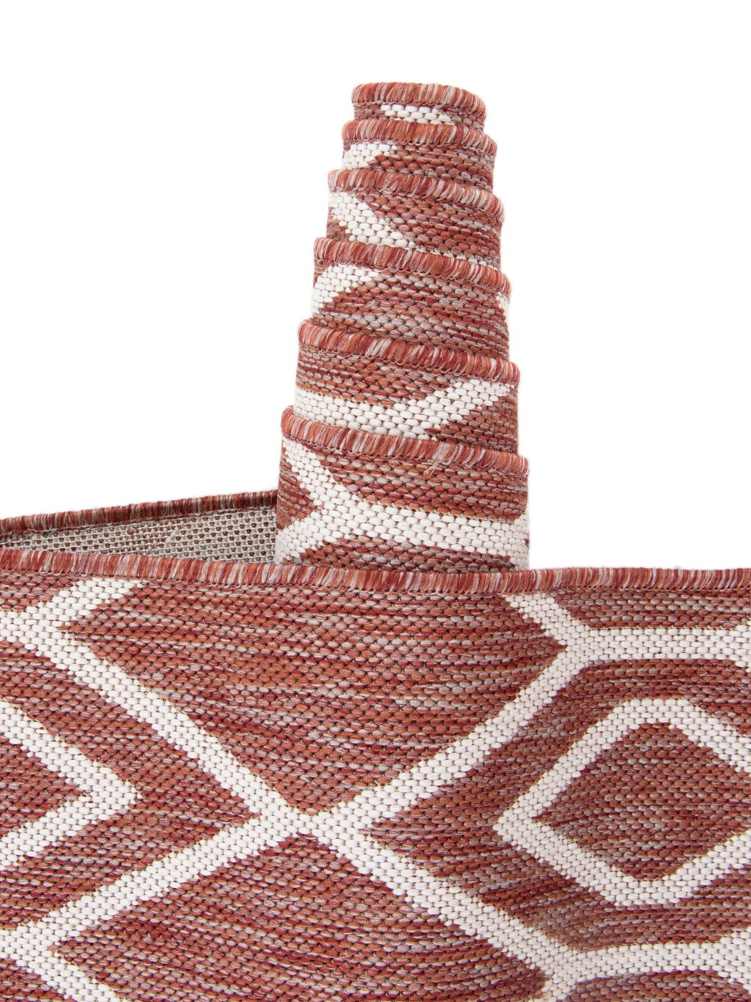 Rust Red 5' 3 x 8' Jill Zarin Outdoor Rectangle Area Rug Weather Resistant for Patio, Deck, Terrace, Balcony, Porch Durable 100% Polypropylene Carpet for Outside for Sale at Rug Engine