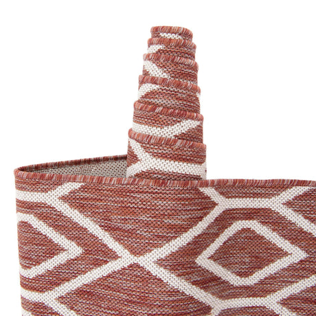 Rust Red 5' 3 x 8' Jill Zarin Outdoor Rectangle Area Rug Weather Resistant for Patio, Deck, Terrace, Balcony, Porch Durable 100% Polypropylene Carpet for Outside for Sale at Rug Engine