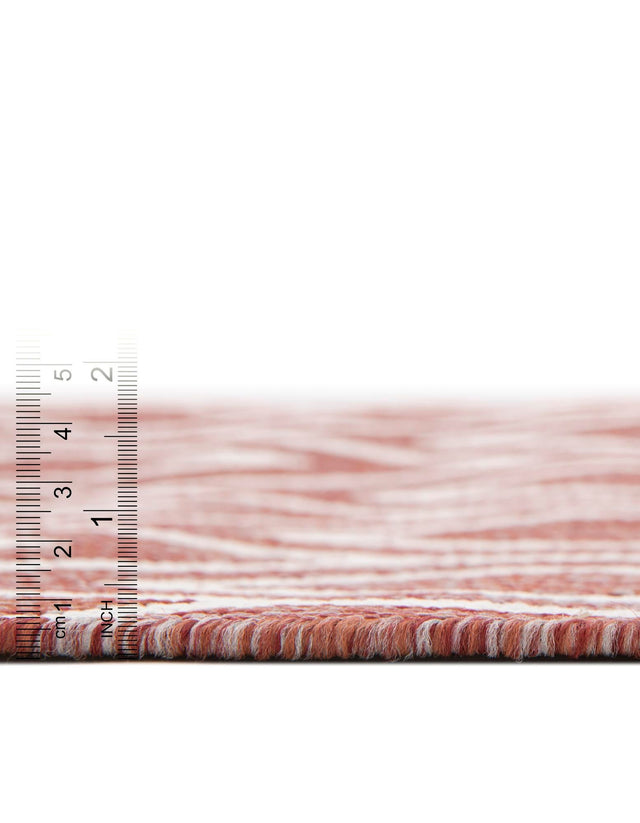Rust Red 5' 3 x 8' Jill Zarin Outdoor Oval Area Rug Weather Resistant for Patio, Deck, Terrace, Balcony, Porch Durable 100% Polypropylene Carpet for Outside for Sale at Rug Engine