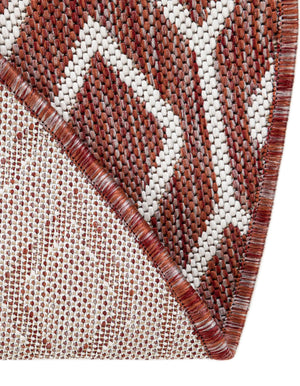 Rust Red 5' 3 x 8' Jill Zarin Outdoor Oval Area Rug Weather Resistant for Patio, Deck, Terrace, Balcony, Porch Durable 100% Polypropylene Carpet for Outside for Sale at Rug Engine
