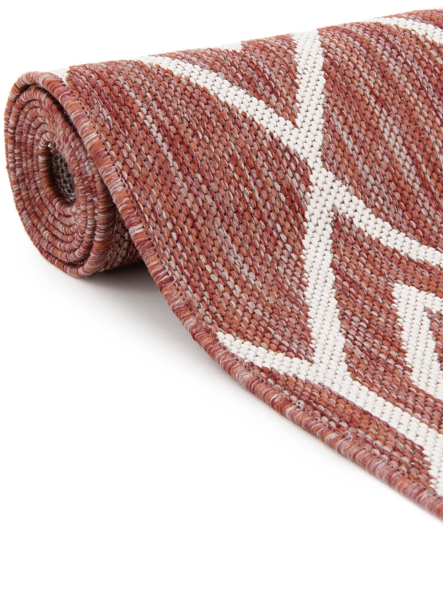 Rust Red 7' 10 x 10' Jill Zarin Outdoor Oval Area Rug Weather Resistant for Patio, Deck, Terrace, Balcony, Porch Durable 100% Polypropylene Carpet for Outside for Sale at Rug Engine