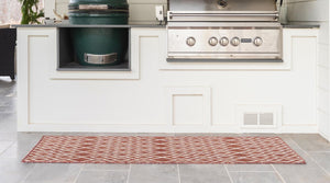 Rust Red 2' x 6' 1 Jill Zarin Outdoor Runner Rug
