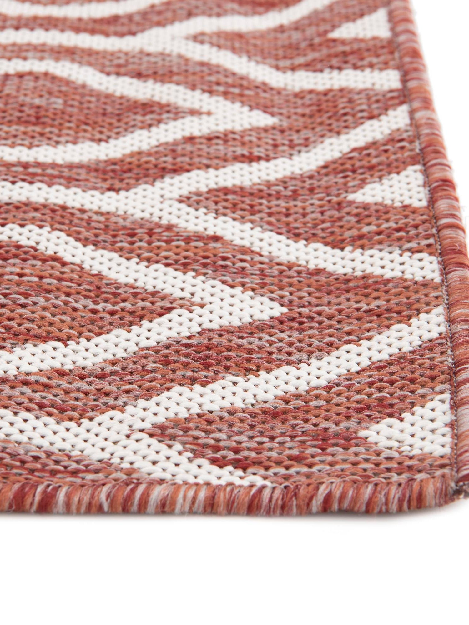 Rust Red 2' x 6' 1 Jill Zarin Outdoor Runner Area Rug Weather Resistant for Patio, Deck, Terrace, Balcony, Porch Durable 100% Polypropylene Carpet for Outside for Sale at Rug Engine