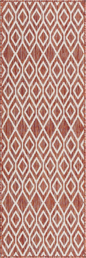 Rust Red 2' x 6' 1 Jill Zarin Outdoor Runner Rug