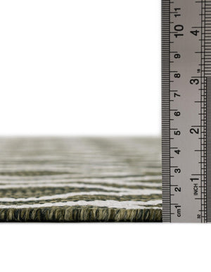 Green 4' 1 x 6' 1 Jill Zarin Outdoor Rectangle Area Rug Weather Resistant for Patio, Deck, Terrace, Balcony, Porch Durable 100% Polypropylene Carpet for Outside for Sale at Rug Engine