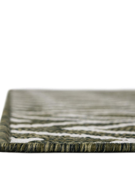 Green 6' 1 x 9' Jill Zarin Outdoor Rectangle Area Rug Weather Resistant for Patio, Deck, Terrace, Balcony, Porch Durable 100% Polypropylene Carpet for Outside for Sale at Rug Engine