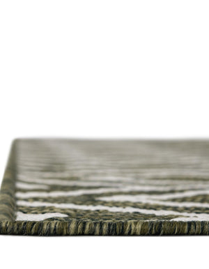 Green 4' 1 x 6' 1 Jill Zarin Outdoor Rectangle Area Rug Weather Resistant for Patio, Deck, Terrace, Balcony, Porch Durable 100% Polypropylene Carpet for Outside for Sale at Rug Engine