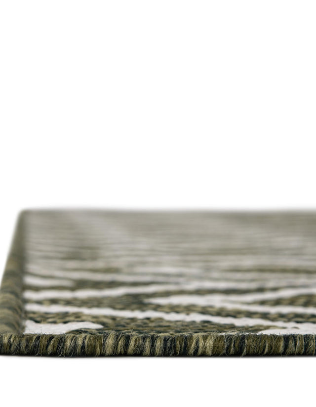 Green 4' 1 x 6' 1 Jill Zarin Outdoor Rectangle Area Rug Weather Resistant for Patio, Deck, Terrace, Balcony, Porch Durable 100% Polypropylene Carpet for Outside for Sale at Rug Engine
