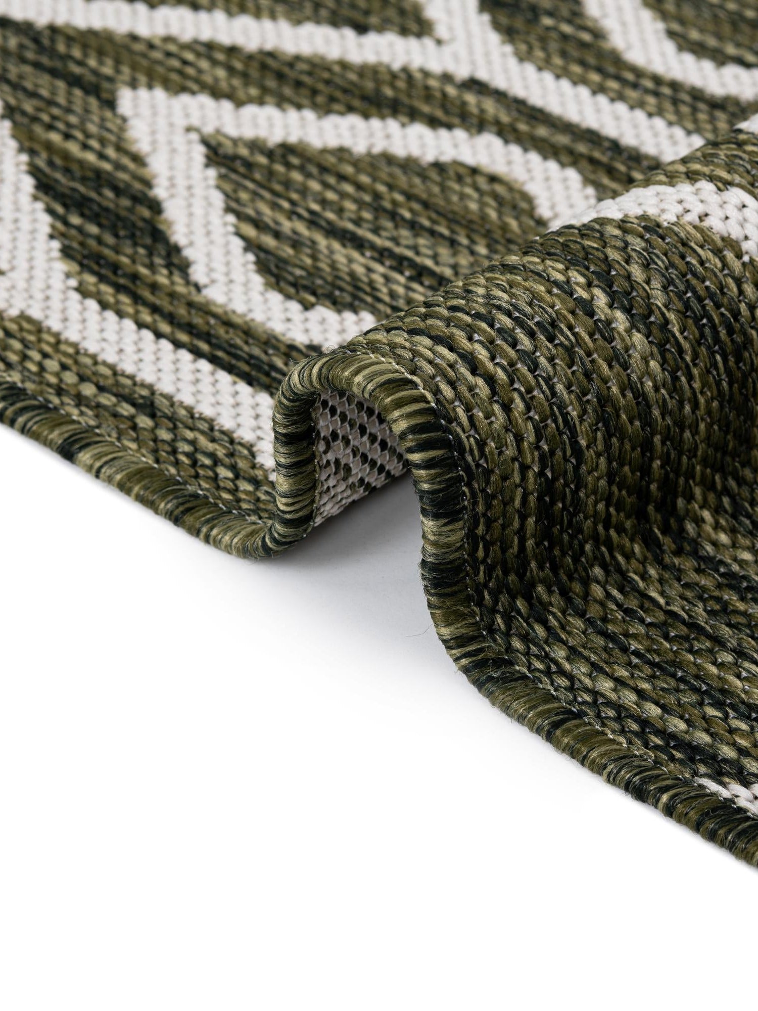 Green 6' 1 x 9' Jill Zarin Outdoor Rectangle Area Rug Weather Resistant for Patio, Deck, Terrace, Balcony, Porch Durable 100% Polypropylene Carpet for Outside for Sale at Rug Engine