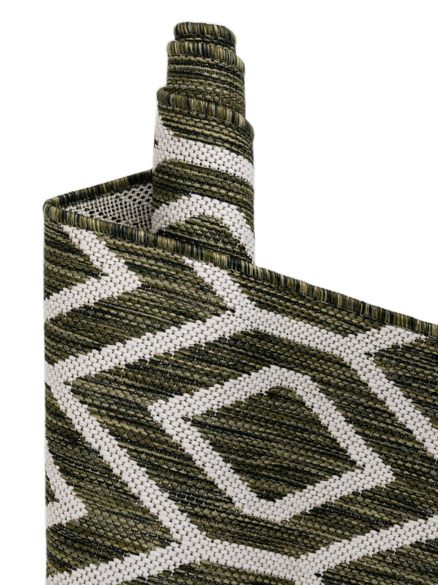 Green 4' 1 x 6' 1 Jill Zarin Outdoor Rectangle Area Rug Weather Resistant for Patio, Deck, Terrace, Balcony, Porch Durable 100% Polypropylene Carpet for Outside for Sale at Rug Engine