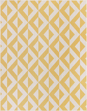 Yellow 7' 10 x 10' Jill Zarin Outdoor Rectangle Area Rug Weather Resistant for Patio, Deck, Terrace, Balcony, Porch Durable 100% Polypropylene Carpet for Outside for Sale at Rug Engine