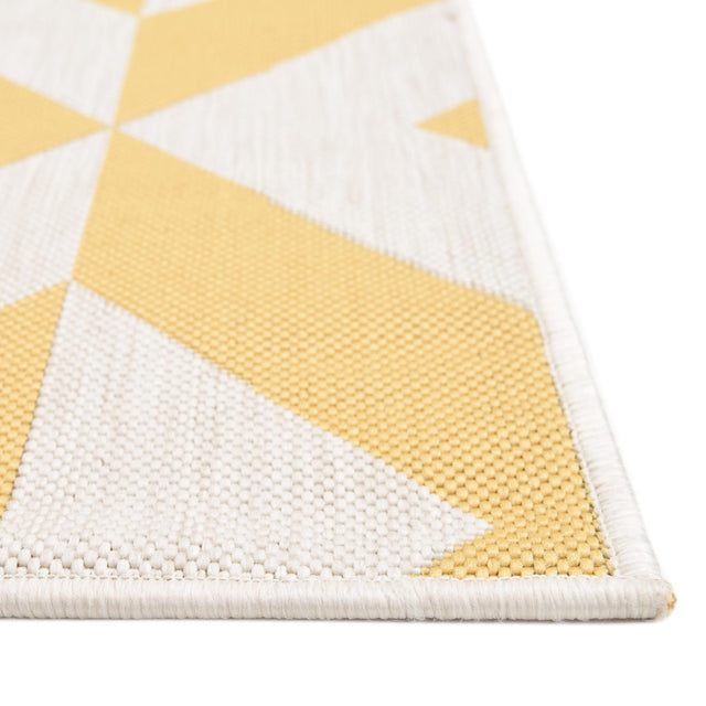 Yellow 7' 10 x 7' 10 Jill Zarin Outdoor Square Area Rug Weather Resistant for Patio, Deck, Terrace, Balcony, Porch Durable 100% Polypropylene Carpet for Outside for Sale at Rug Engine