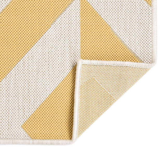 Yellow 7' 10 x 7' 10 Jill Zarin Outdoor Square Area Rug Weather Resistant for Patio, Deck, Terrace, Balcony, Porch Durable 100% Polypropylene Carpet for Outside for Sale at Rug Engine