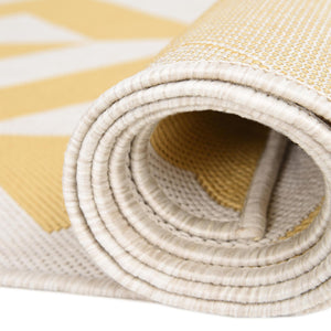 Yellow 7' 10 x 7' 10 Jill Zarin Outdoor Square Area Rug Weather Resistant for Patio, Deck, Terrace, Balcony, Porch Durable 100% Polypropylene Carpet for Outside for Sale at Rug Engine
