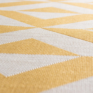 Yellow 6' 7 x 6' 7 Jill Zarin Outdoor Round Area Rug Weather Resistant for Patio, Deck, Terrace, Balcony, Porch Durable 100% Polypropylene Carpet for Outside for Sale at Rug Engine