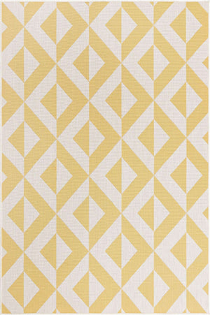 Yellow 6' 1 x 9' Jill Zarin Outdoor Rectangle Area Rug Weather Resistant for Patio, Deck, Terrace, Balcony, Porch Durable 100% Polypropylene Carpet for Outside for Sale at Rug Engine