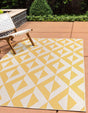 Yellow 2' x 3' 1 Jill Zarin Outdoor Rectangle Area Rug Weather Resistant for Patio, Deck, Terrace, Balcony, Porch Durable 100% Polypropylene Carpet for Outside for Sale at Rug Engine
