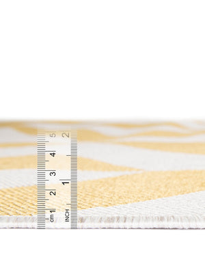 Yellow 2' x 3' 1 Jill Zarin Outdoor Rectangle Area Rug Weather Resistant for Patio, Deck, Terrace, Balcony, Porch Durable 100% Polypropylene Carpet for Outside for Sale at Rug Engine