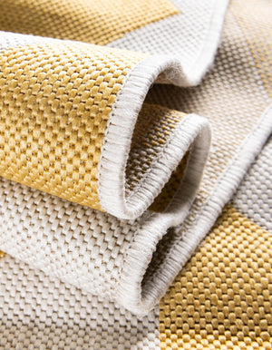 Yellow 7' 1 x 10' Jill Zarin Outdoor Rectangle Area Rug Weather Resistant for Patio, Deck, Terrace, Balcony, Porch Durable 100% Polypropylene Carpet for Outside for Sale at Rug Engine