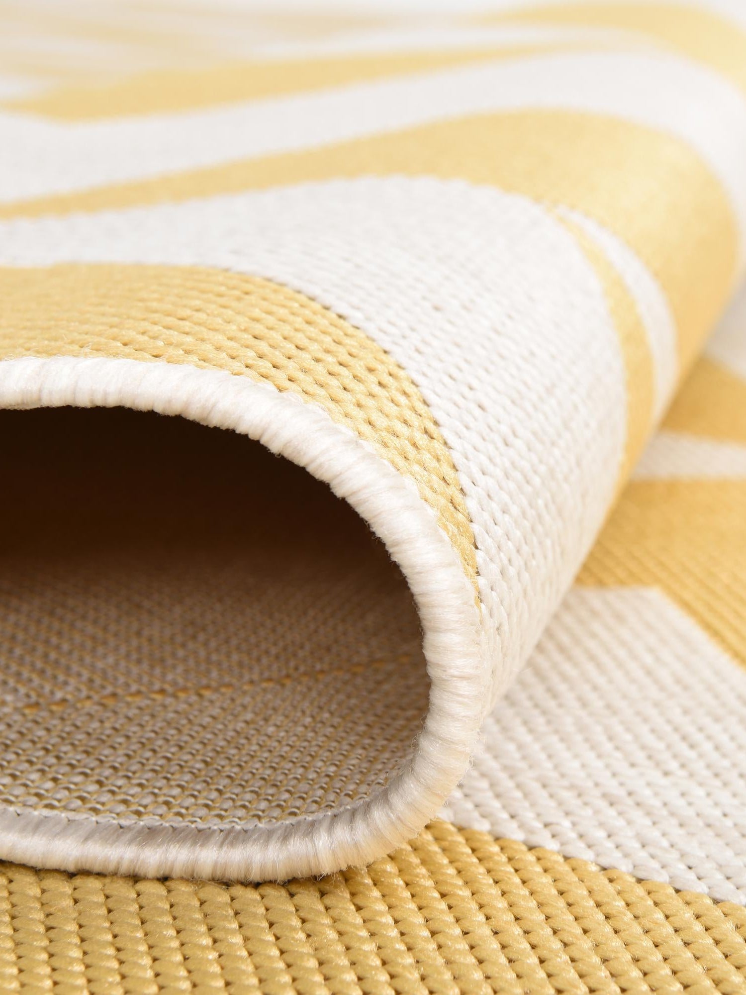 Yellow 4' 1 x 4' 1 Jill Zarin Outdoor Round Area Rug Weather Resistant for Patio, Deck, Terrace, Balcony, Porch Durable 100% Polypropylene Carpet for Outside for Sale at Rug Engine
