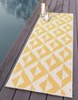 Yellow 2' x 6' 1 Jill Zarin Outdoor Runner Area Rug Weather Resistant for Patio, Deck, Terrace, Balcony, Porch Durable 100% Polypropylene Carpet for Outside for Sale at Rug Engine