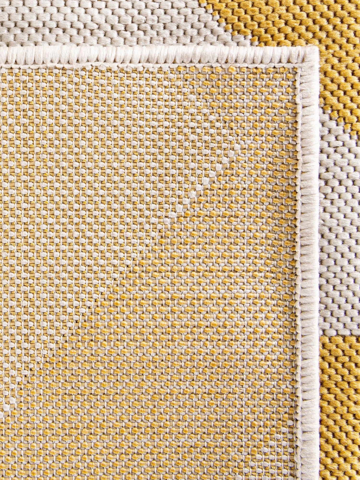 Yellow 2' x 6' 1 Jill Zarin Outdoor Runner Area Rug Weather Resistant for Patio, Deck, Terrace, Balcony, Porch Durable 100% Polypropylene Carpet for Outside for Sale at Rug Engine