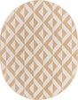Beige 7' 10 x 10' Jill Zarin Outdoor Oval Area Rug Weather Resistant for Patio, Deck, Terrace, Balcony, Porch Durable 100% Polypropylene Carpet for Outside for Sale at Rug Engine