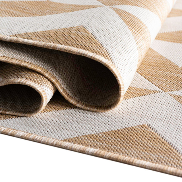 Beige 9' x 12' Jill Zarin Outdoor Rectangle Area Rug Weather Resistant for Patio, Deck, Terrace, Balcony, Porch Durable 100% Polypropylene Carpet for Outside for Sale at Rug Engine