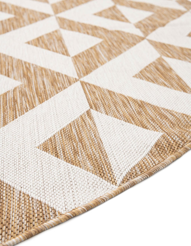 Beige 5' 3 x 8' Jill Zarin Outdoor Oval Area Rug Weather Resistant for Patio, Deck, Terrace, Balcony, Porch Durable 100% Polypropylene Carpet for Outside for Sale at Rug Engine