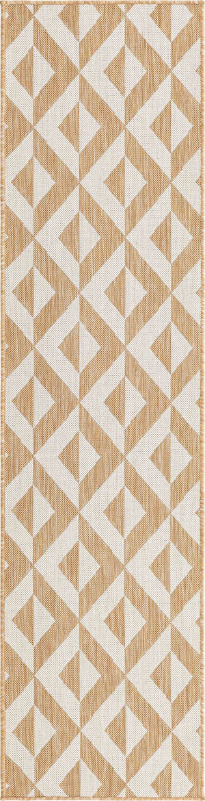 Beige 2' x 8' Jill Zarin Outdoor Runner Area Rug Weather Resistant for Patio, Deck, Terrace, Balcony, Porch Durable 100% Polypropylene Carpet for Outside for Sale at Rug Engine