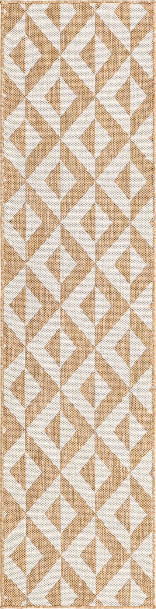 Beige 2' x 8' Jill Zarin Outdoor Runner Area Rug Weather Resistant for Patio, Deck, Terrace, Balcony, Porch Durable 100% Polypropylene Carpet for Outside for Sale at Rug Engine