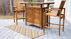 Beige 2' x 8' Jill Zarin Outdoor Runner Area Rug Weather Resistant for Patio, Deck, Terrace, Balcony, Porch Durable 100% Polypropylene Carpet for Outside for Sale at Rug Engine