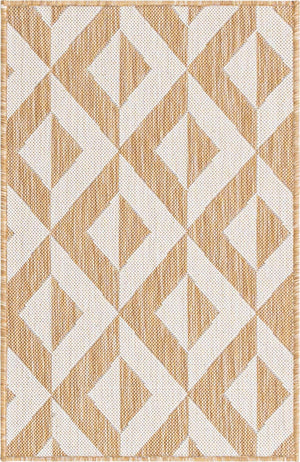 Beige 2' x 3' 1 Jill Zarin Outdoor Rectangle Area Rug Weather Resistant for Patio, Deck, Terrace, Balcony, Porch Durable 100% Polypropylene Carpet for Outside for Sale at Rug Engine
