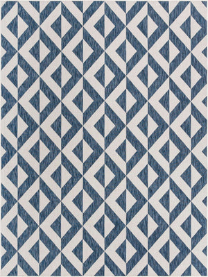 Blue 9' x 12' Jill Zarin Outdoor Rectangle Rug