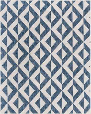 Blue 7' 10 x 10' Jill Zarin Outdoor Rectangle Area Rug Weather Resistant for Patio, Deck, Terrace, Balcony, Porch Durable 100% Polypropylene Carpet for Outside for Sale at Rug Engine