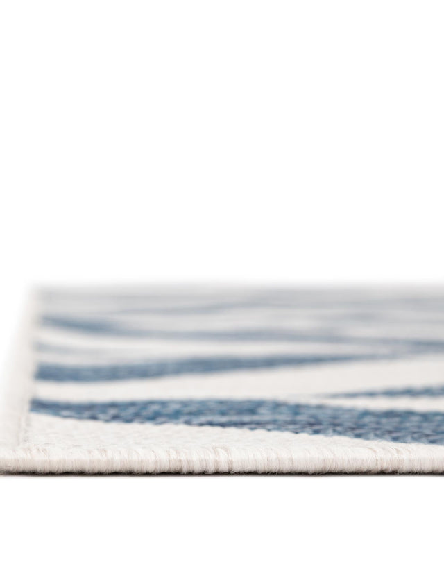 Blue 7' 10 x 7' 10 Jill Zarin Outdoor Square Area Rug Weather Resistant for Patio, Deck, Terrace, Balcony, Porch Durable 100% Polypropylene Carpet for Outside for Sale at Rug Engine