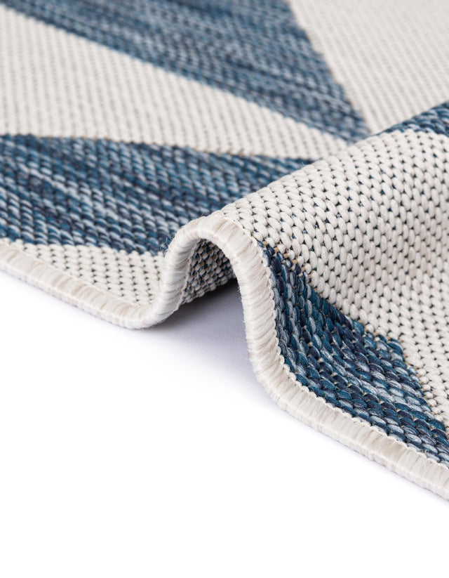 Blue 7' 10 x 7' 10 Jill Zarin Outdoor Square Area Rug Weather Resistant for Patio, Deck, Terrace, Balcony, Porch Durable 100% Polypropylene Carpet for Outside for Sale at Rug Engine