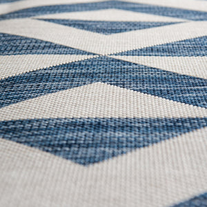 Blue 4' 1 x 4' 1 Jill Zarin Outdoor Round Area Rug Weather Resistant for Patio, Deck, Terrace, Balcony, Porch Durable 100% Polypropylene Carpet for Outside for Sale at Rug Engine